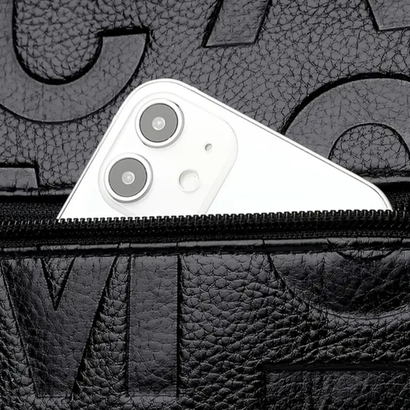 NEW DESIGNER INSPIRED Letter Leather Handbag & Matching Clutch - Picture 9 of 14